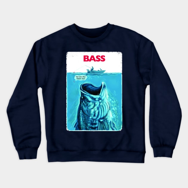 Bigger Bass Boat Crewneck Sweatshirt by Mudge